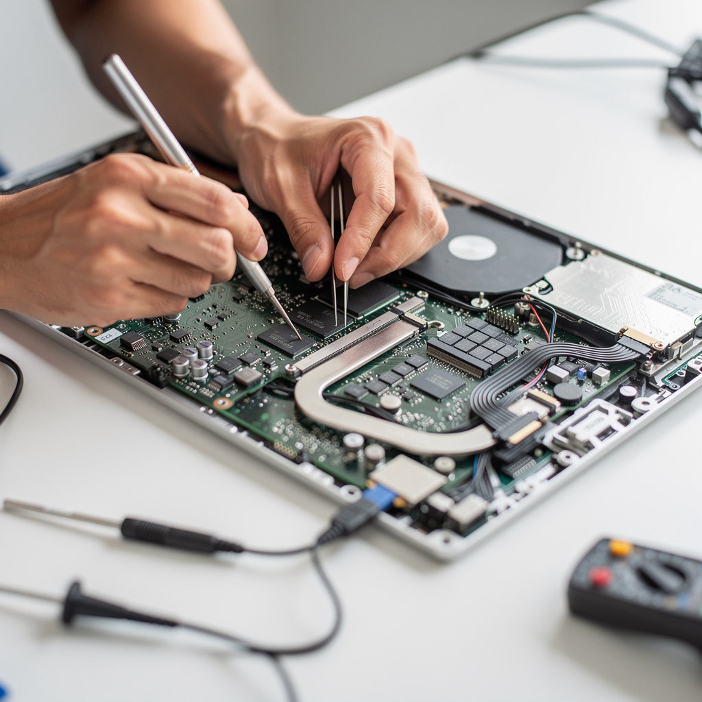 COMPUWEST INC technician providing expert electronics repair and IT services in Santa Barbara